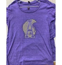 ASH RHINESTONE Purple tee