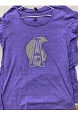ASH RHINESTONE Purple tee