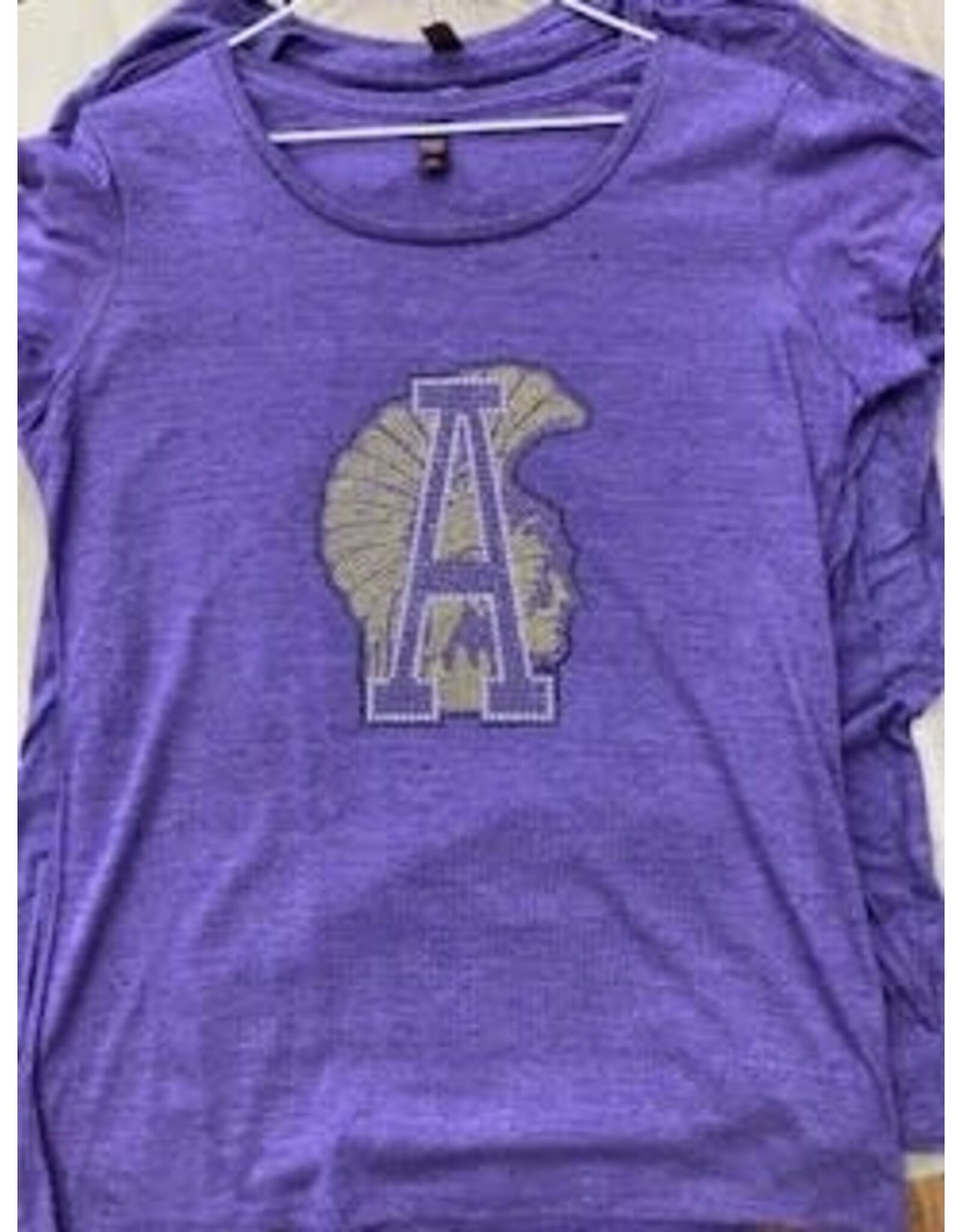 ASH RHINESTONE Purple tee