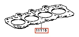 1KZ-T Head Gasket - Toyota 1.00-1.10mm (Gr. 5) 11115-67050-05