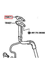 Gasket, Turbo Oil Inlet - Land Cruiser BJ74/13BT, HJ61/12HT, LJ71 & LJ78/2LTE - 15471-54010