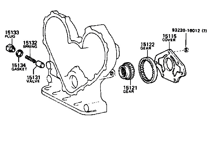 Timing Gear Casing Assembly (inner) - Toyota 3B