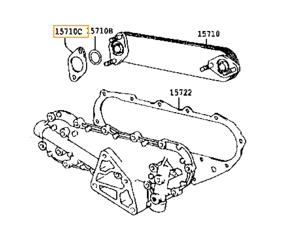 Gasket, 3B Oil Cooler (to cover) 2 req. 90923-05018