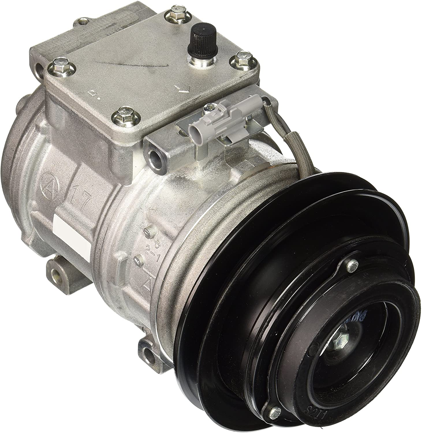 AC Compressor 1HZ, 1HDT - Denso 10PA17C - Toyota Land Cruiser 1HZ, 1HDT  w/pulley & clutch (12V)