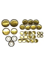 Freeze Plug Kit - 1HZ, 1HDT (1HDFT) Toyota Land Cruiser Engine (31 pcs brass frost plug) - PKETO330