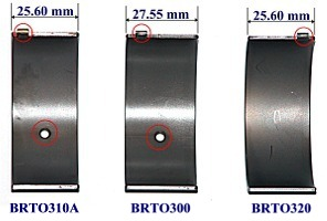 2H & 12HT Connecting Rod Bearing Set - 27.55mm w/ Oil Hole