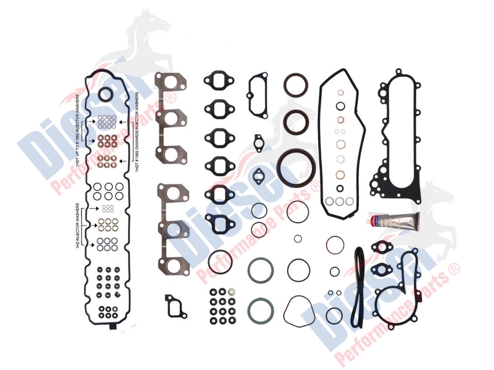 Gasket Set, Full Engine Toyota 1HZ (no head gasket) needs turbo