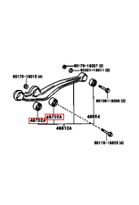 Bushing Front Axle Leading Arm, Front - 80 Series - 48702-60050