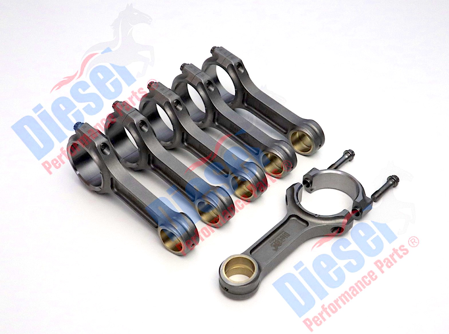 Forged Billet 4340 I-Beam Con Rods, Toyota 1HDT, 1HZ-T, 1HDFT  - Set of 6 matched rods