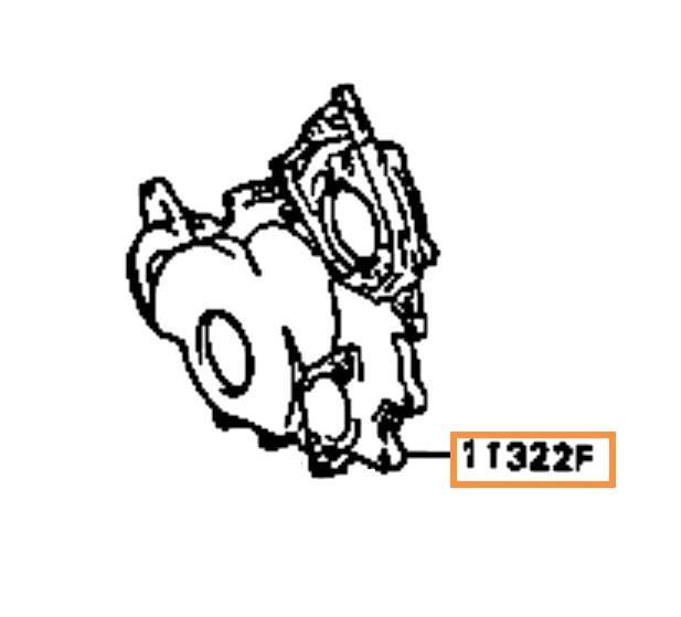 Timing Gear Cover No. 2, 1HDT & 1HZ (early) - 11322-17010