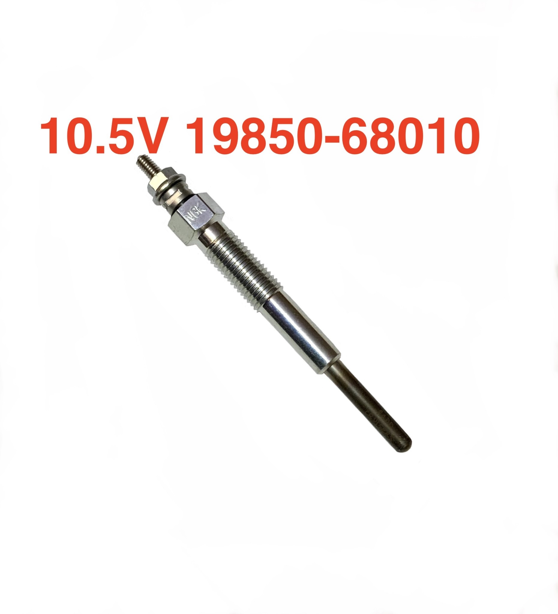 Glow Plug - 10.5V (12V manual/slow glow systems) - Toyota Land Cruiser BJ60 3B, HJ60 2H in General Markets (NGK Y147T 7493) - 19850-68010