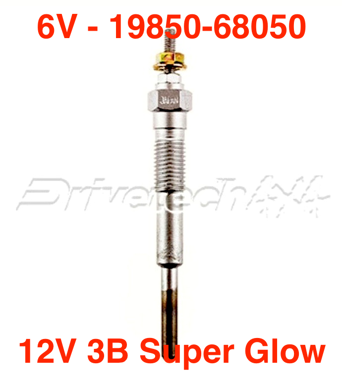 6V Glow Plug (12V system) - Land Cruiser BJ60 & BJ70 3B engine - 19850-68050