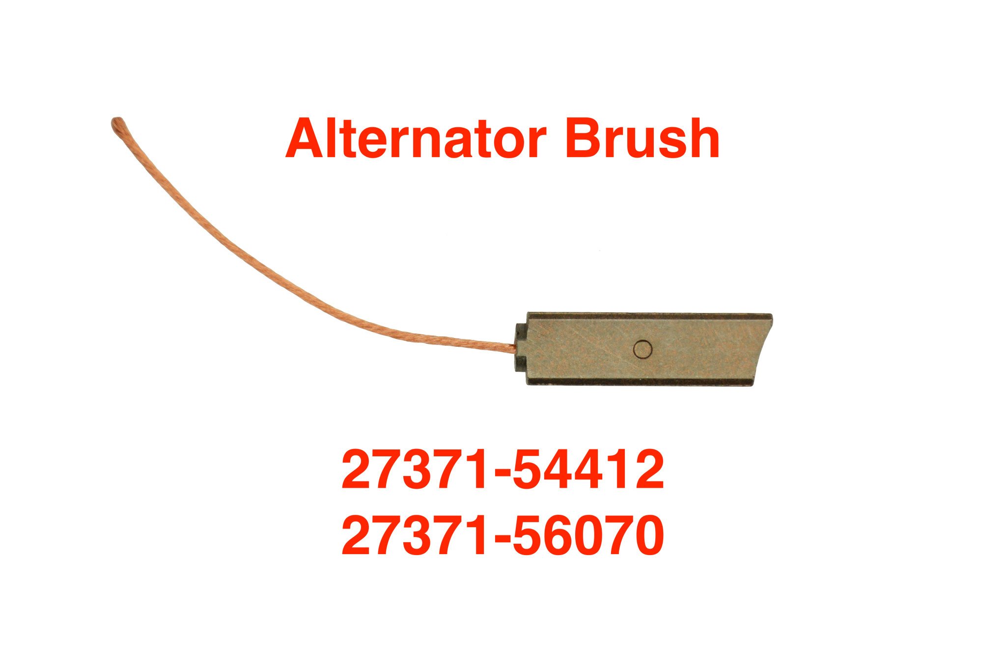 Brush, Alternator - 3B 13BT 2H 12HT  - BJ60 BJ71 HJ60 HJ61 (Genuine) - 27371-56070, 27371-54412