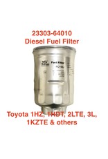 JS Asakashi Diesel Fuel Filter w/integral water separator - Land Cruiser 23303-64010 -  FC158J