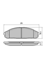 Brake Pads, Front - Nissan Safari & Patrol Y60 - Twin Piston Caliper  Extreme Heavy Duty pad set 01/1988-11/1997 - RDA RDX1257SM