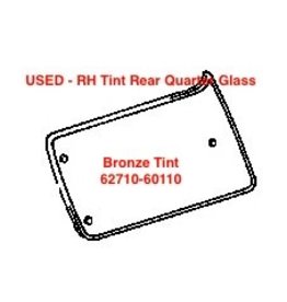 USED Rear Quarter Glass - RH curved HZJ77, LJ78, KZJ78 - Bronze Tint - 62710-60110