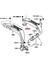 Gasket, Intake Pipe (pipe to venturi) - Toyota Land Cruiser HJ61 12HT - 17115-68010, 17115-68020