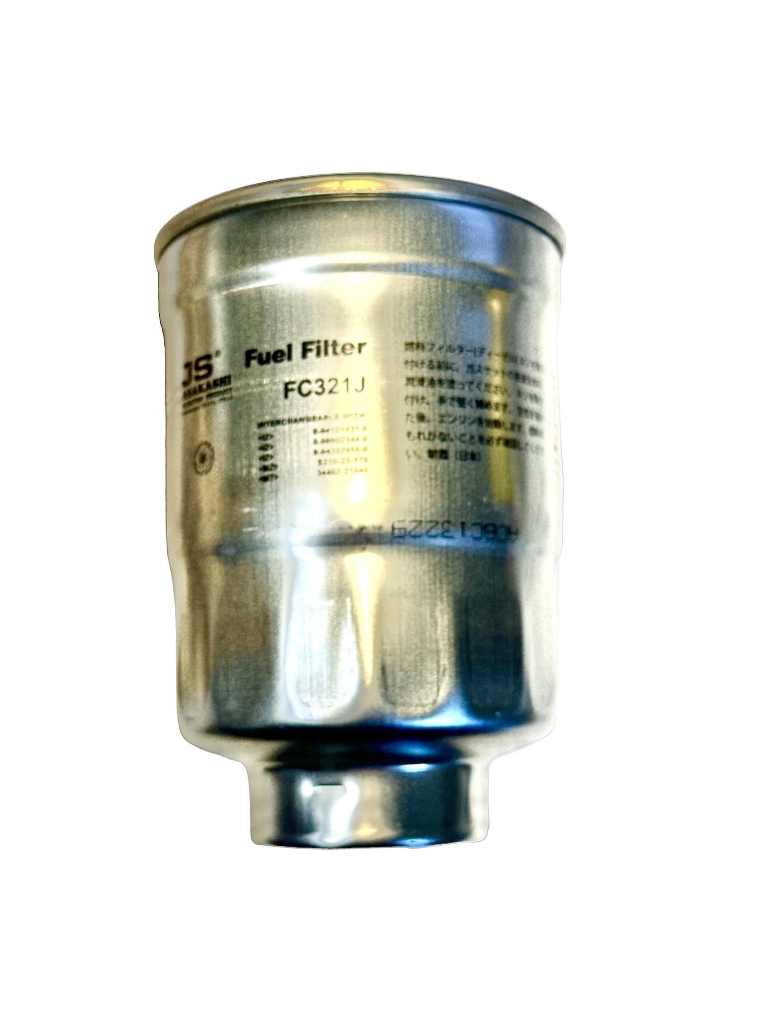 Fuel Filter, w/integral water separator - Delica L300, L400 & Pajero, Isuzu Bighorn 4JG2* (20.5x1.5mm x 36x1.5mm)