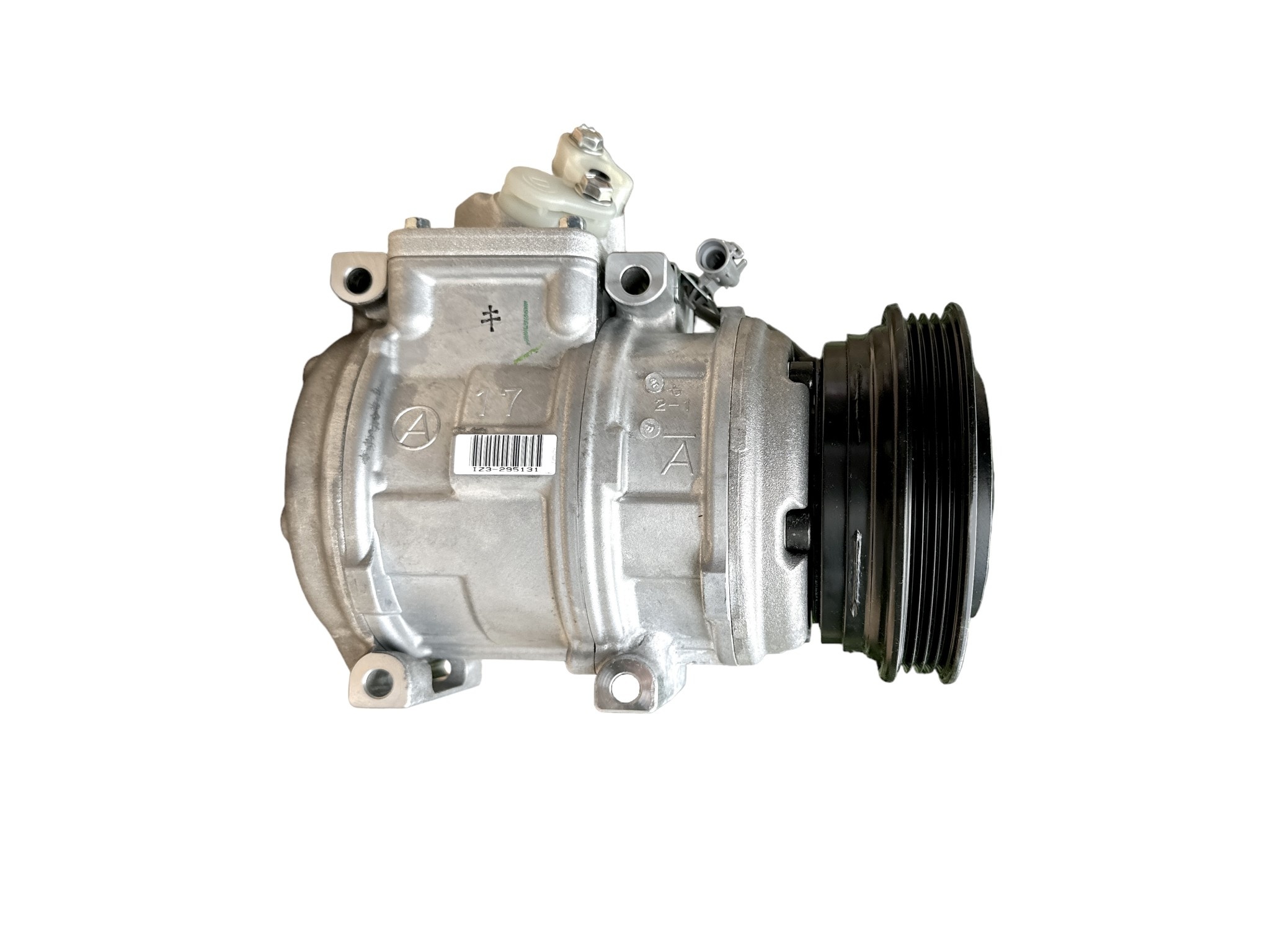 AC Compressor (R134a) - Denso 10PA17 Toyota Land Cruiser HDJ100 w/1HDFTE (& Rear AC) 4 groove pulley - 88320-60720 OEM