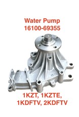 Water Pump + housing - Toyota 1KZT, 1KZTE, 1KDFTV, 2KDFTV - 16100-69355