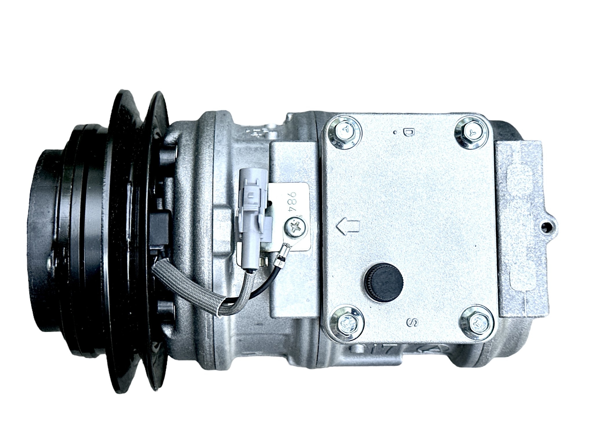 AC Compressor 1HZ, 1HDT - Denso 10PA17C - Toyota Land Cruiser 1HZ, 1HDT  w/pulley & clutch (12V)