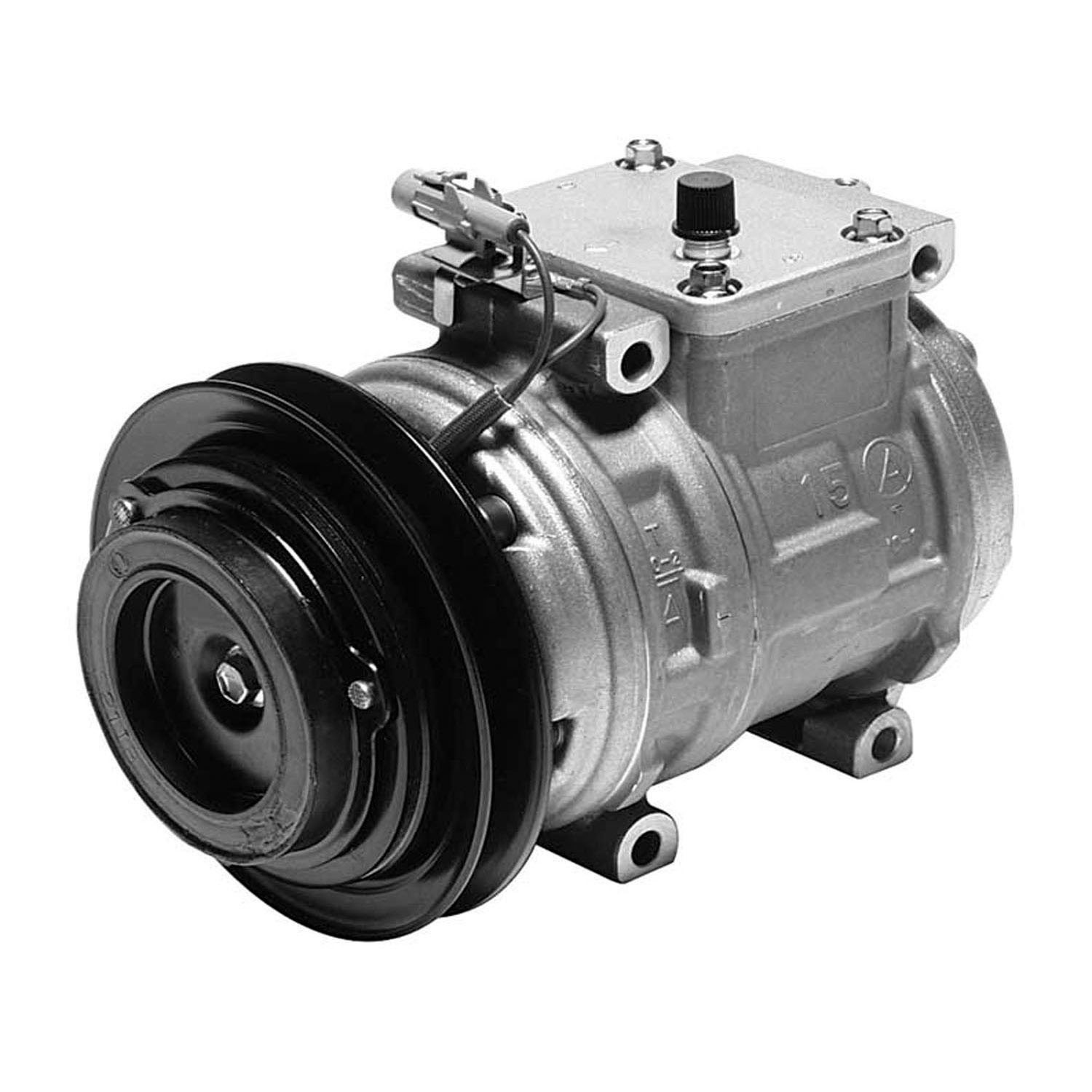 AC Compressor 1HZ, 1HDT - Denso 10PA15C - Toyota Land Cruiser HDJ80, HDJ81, HZJ80, HZJ81  w/pulley & clutch (12V)