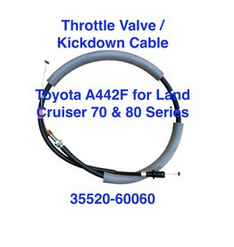 Throttle Valve / Kickdown Cable - Land Cruiser 70 & 80 Series A442F - 35520-60060