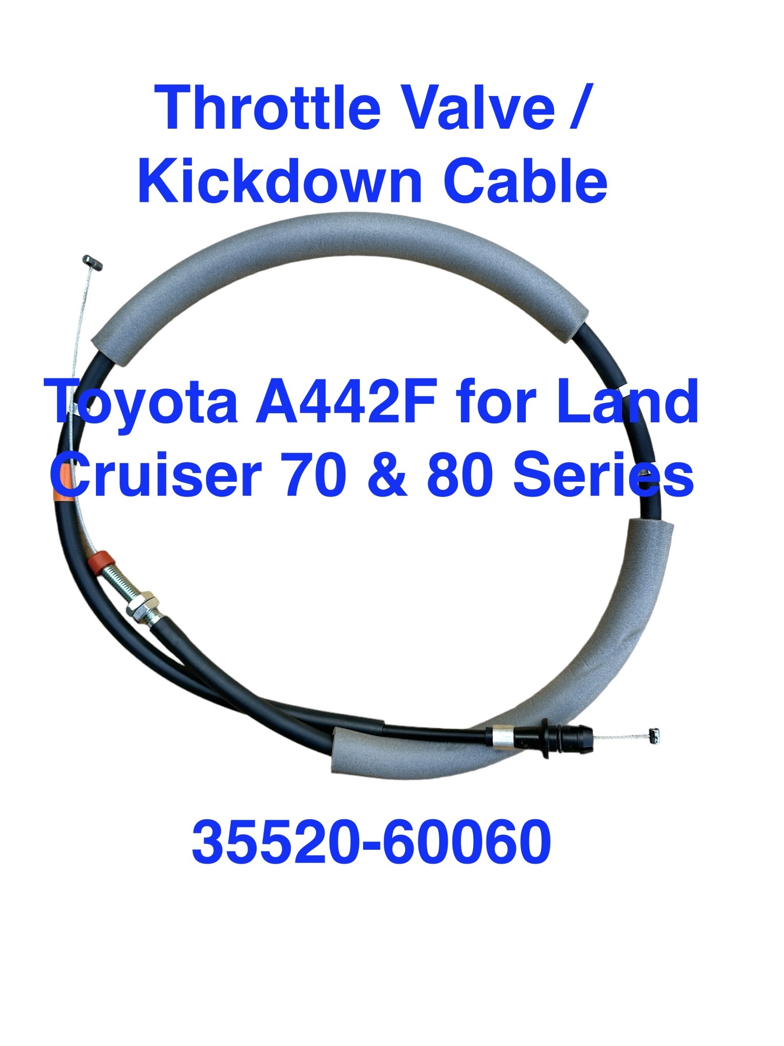 Throttle Valve / Kickdown Cable - Land Cruiser 70 & 80 Series A442F - 35520-60060