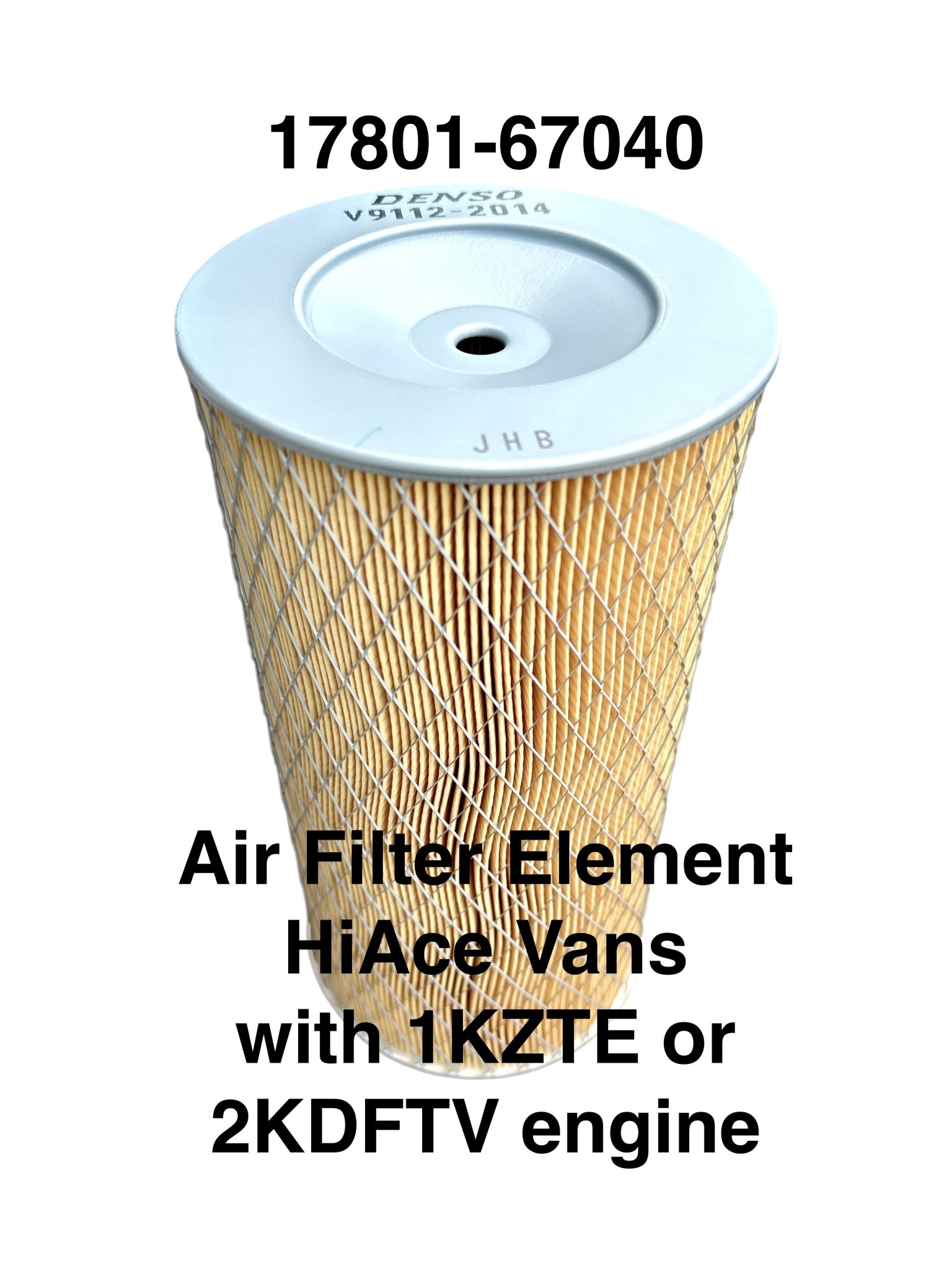 Air Filter Element - HiAce Vans w/1KZTE & 2KDFTV engines 17801-67040