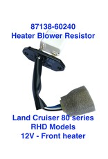 Resistor, Heater Blower - Land Cruiser 80 series RHD - 12V - Front heater (Denso) Japan - 87138-60240