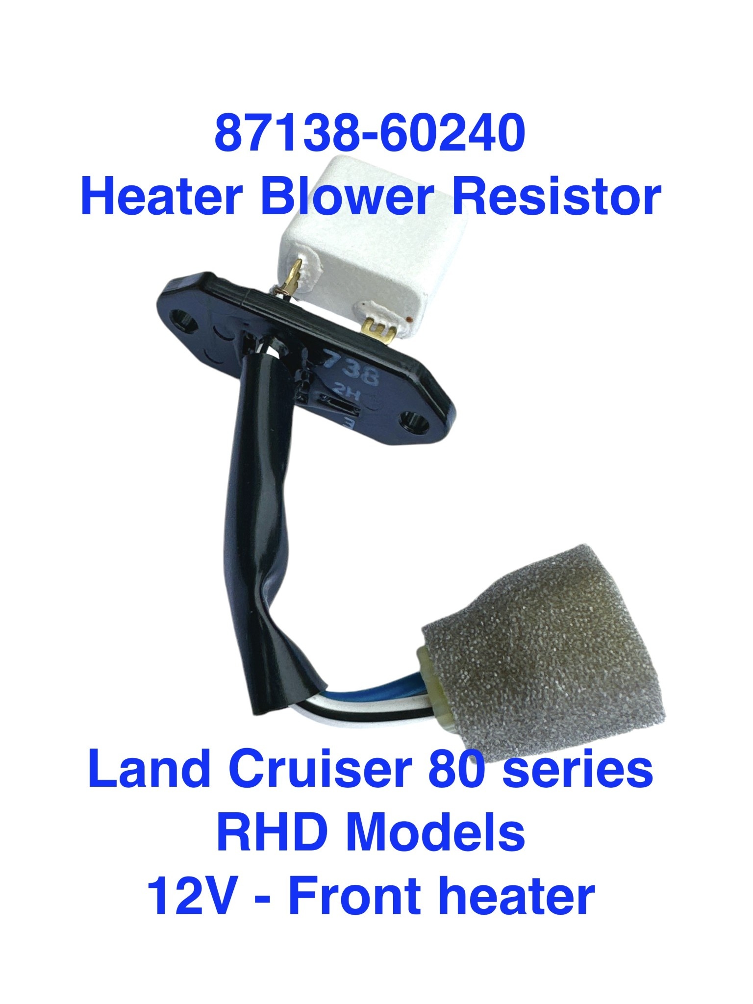 Resistor, Heater Blower - Land Cruiser 80 series RHD - 12V - Front heater (Denso) Japan - 87138-60240