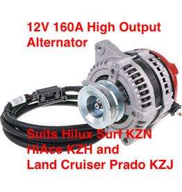 12V 160A High Output Alternator for 1KZT powered HiAce, Prado, Surf