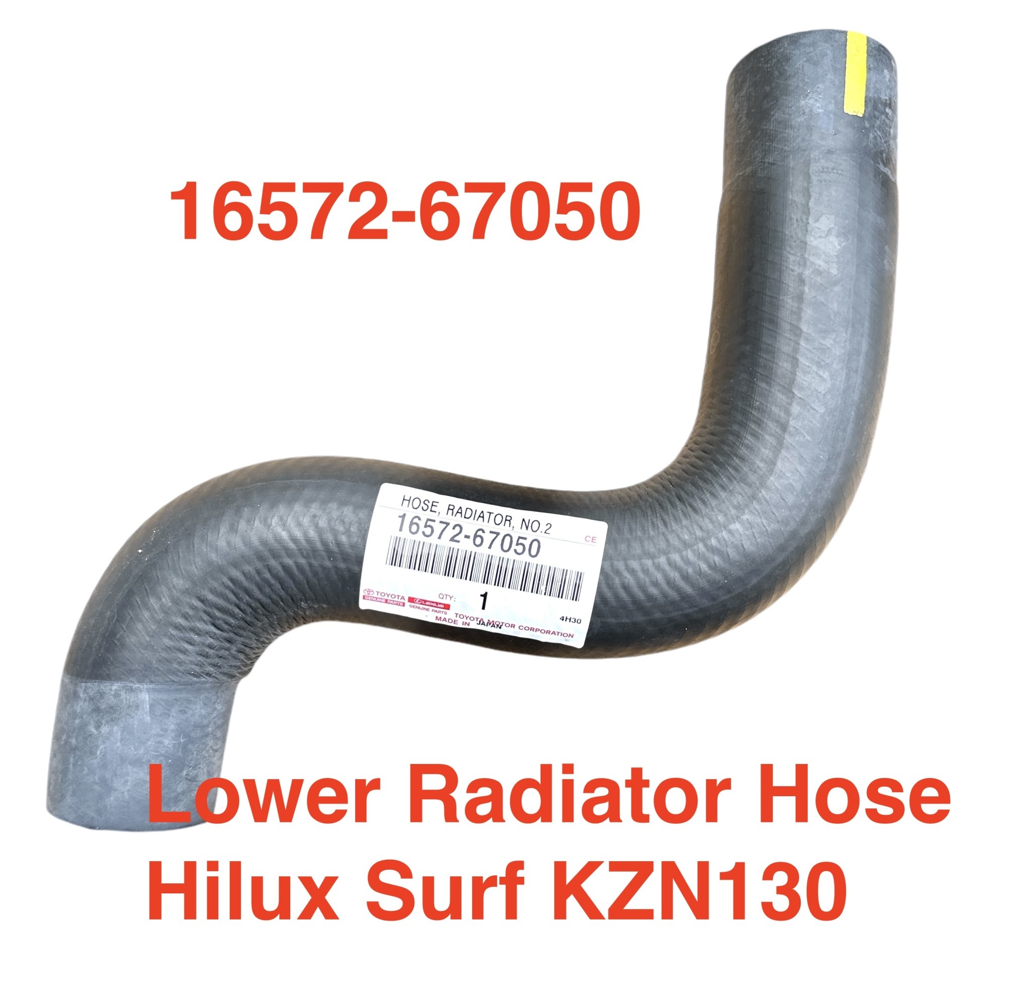 Radiator Hose, Lower - Toyota Hilux Surf KZN130 1KZTE - 16572-67050
