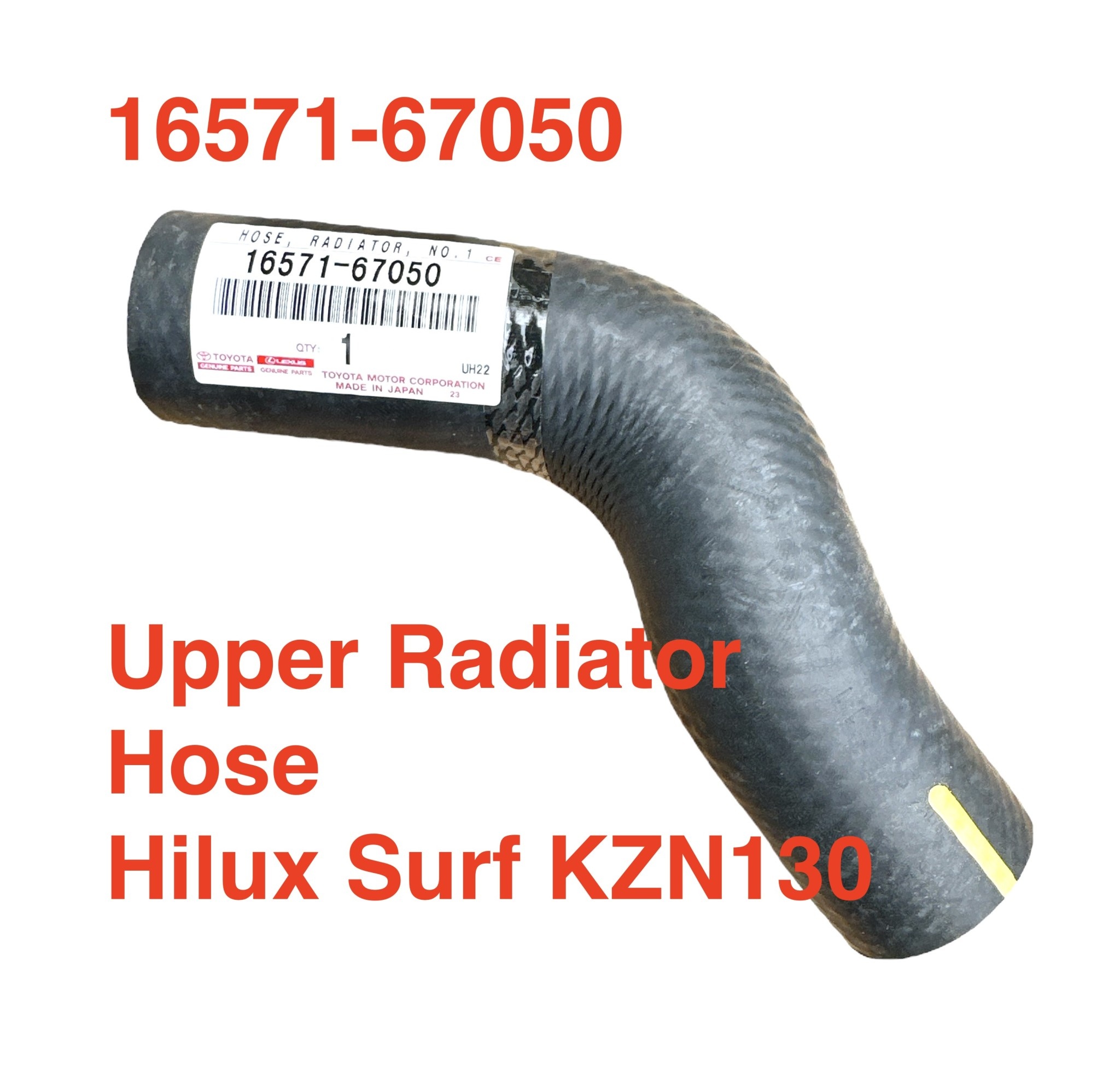 Radiator Hose, Upper - Hilux Surf KZN130 -1KZTE - 16571-67050