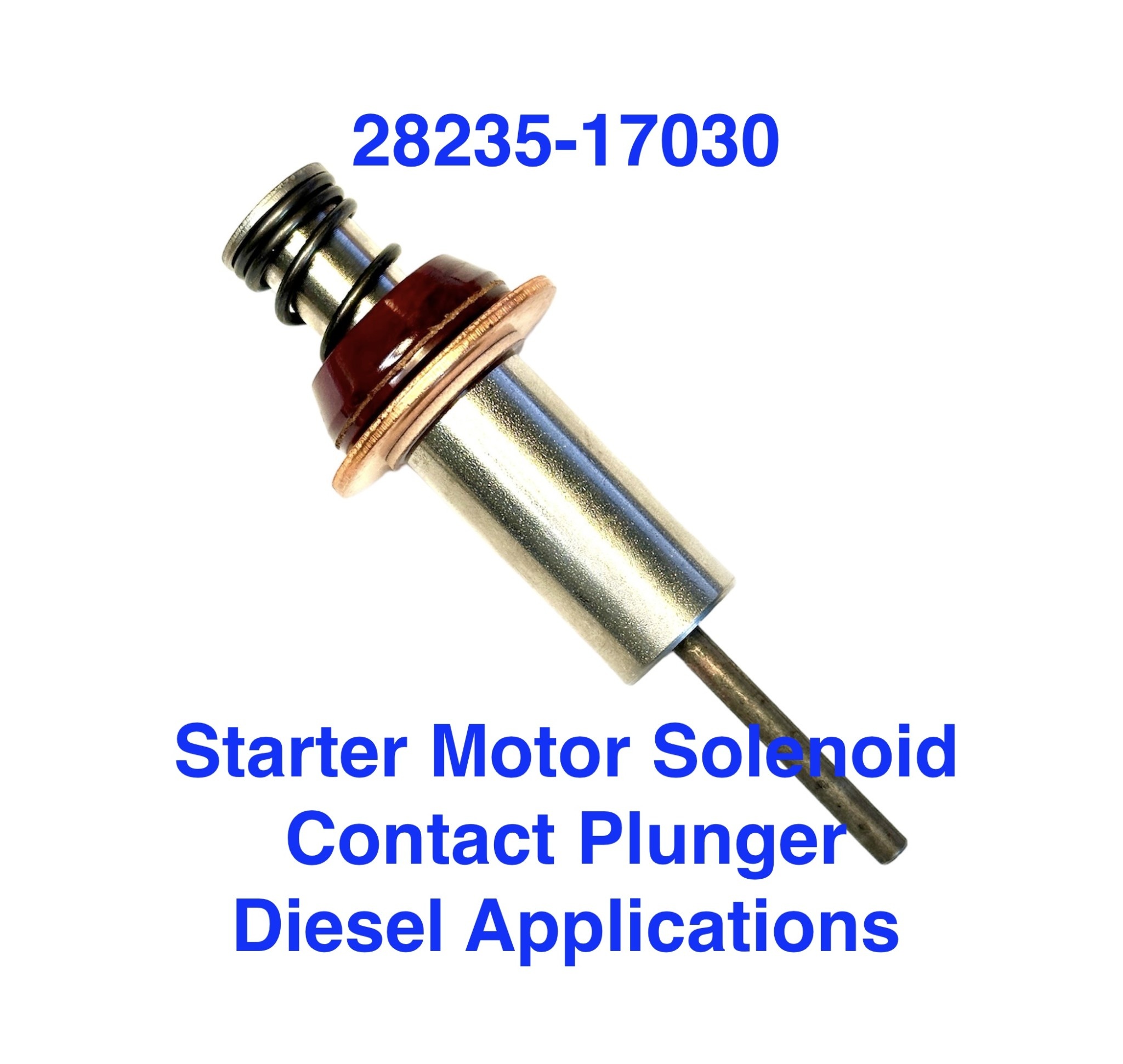 Starter Motor Contacts Plunger - 1HZ, 1HDT, 12HT & Others  (119x39.8mm, Recessed) - 28235-17030