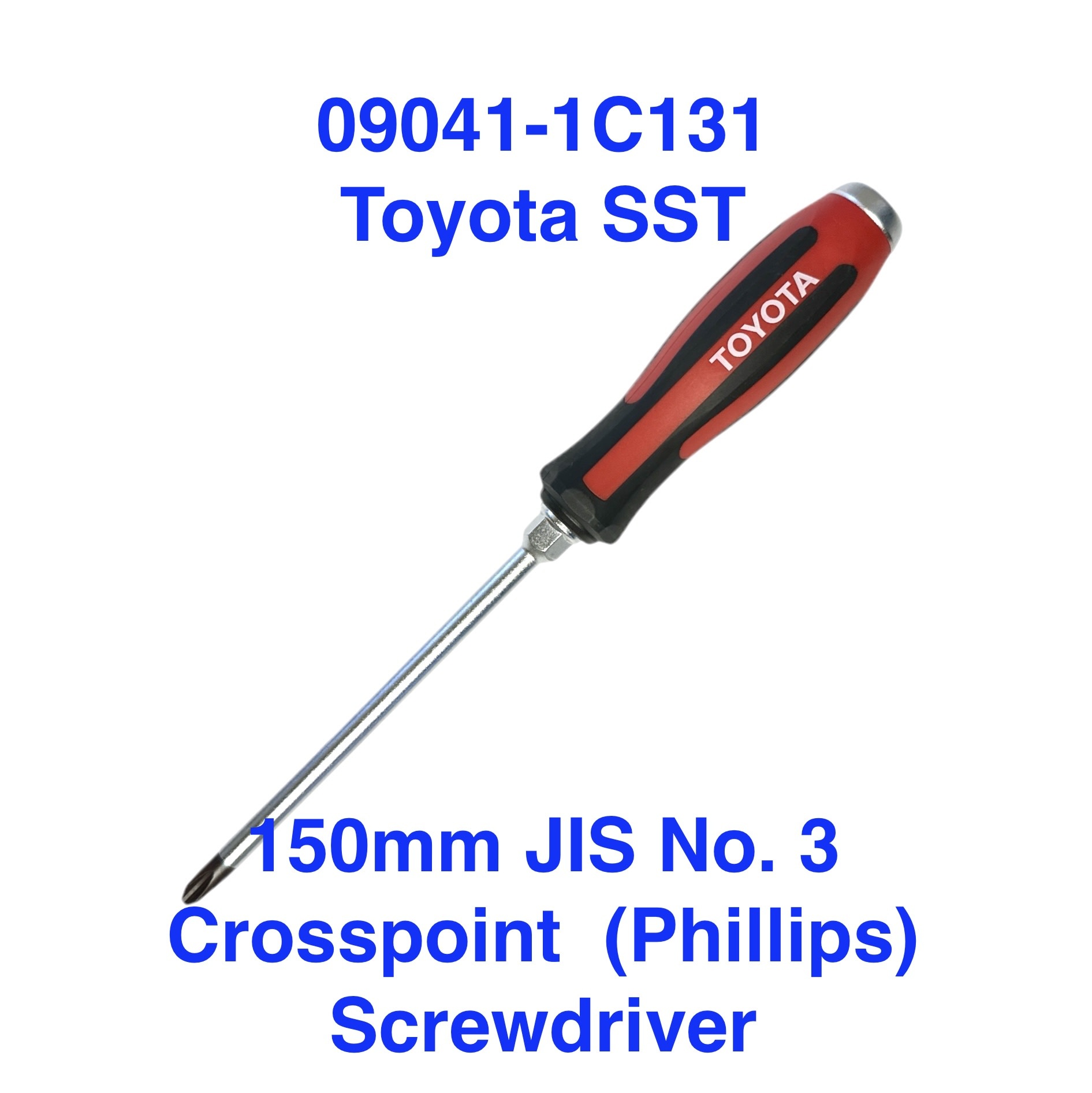 Toyota SST - Toyota JIS No. 3 Crosspoint (Phillips) Tang-Thru Screwdriver 150mm - 09041-1C131