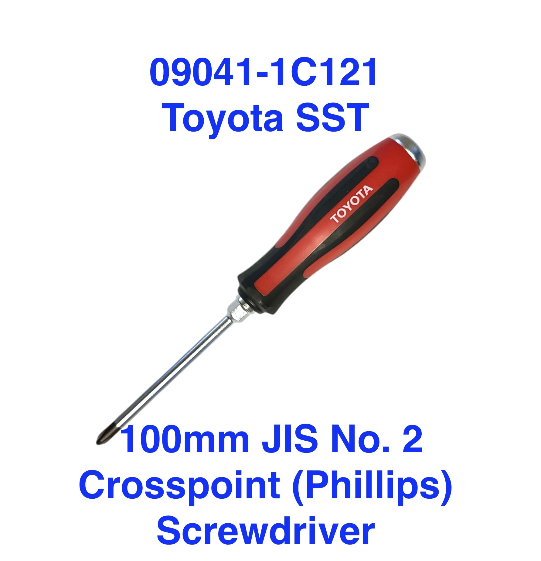 Toyota SST - Toyota JIS No. 2 Crosspoint (Phillips) Tang-Thru Screwdriver 100mm 09041-1C121