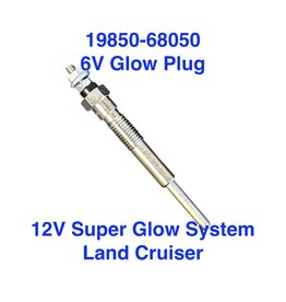 6V Glow Plug (12V system) - Land Cruiser BJ60 & BJ70 3B engine - 19850-68050 / 19850-68051