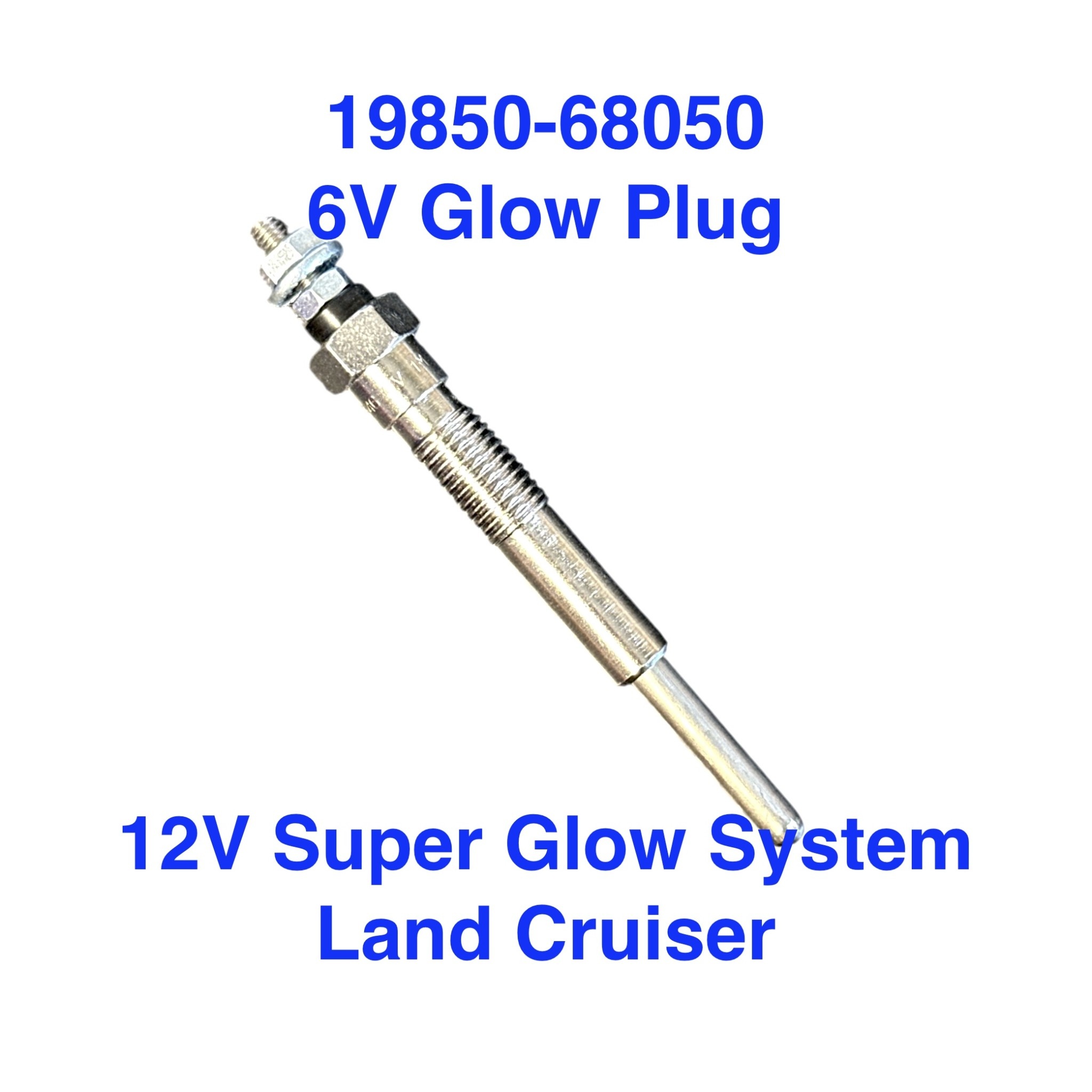 6V Glow Plug (12V system) - Land Cruiser BJ60 & BJ70 3B engine - 19850-68050 / 19850-68051