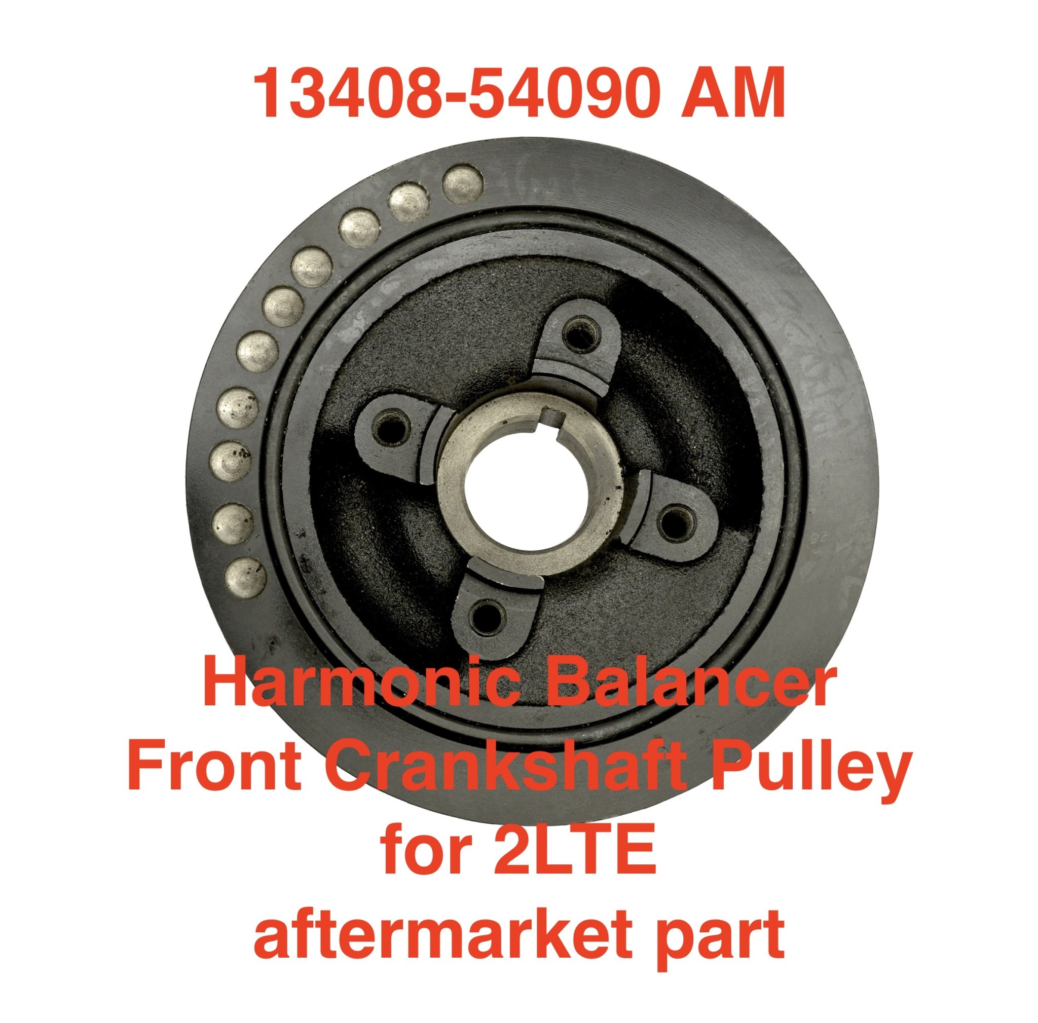 Pulley, Crankshaft - Toyota 2LTE, 3L - Land Cruiser Prado LJ71, LJ78, Hilux & others (Harmonic Balancer) - 13408-54090 AM