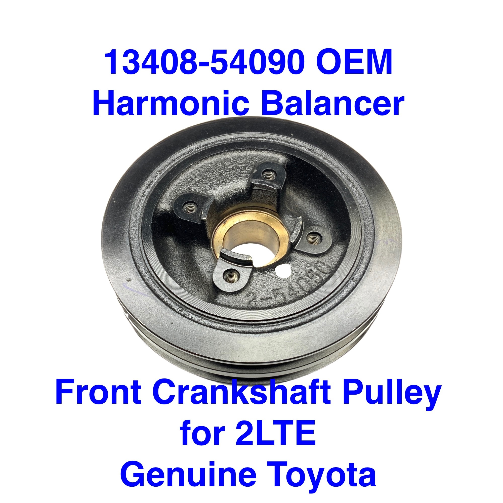 Pulley, Crankshaft - Toyota 2LTE, 3L - Land Cruiser Prado LJ71, LJ78, Hilux & others (Harmonic Balancer) - 13408-54090
