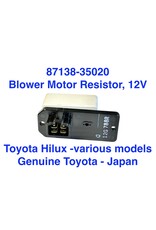 Blower Motor Resistor, 12V - Toyota Hilux - various models - 87138-35020