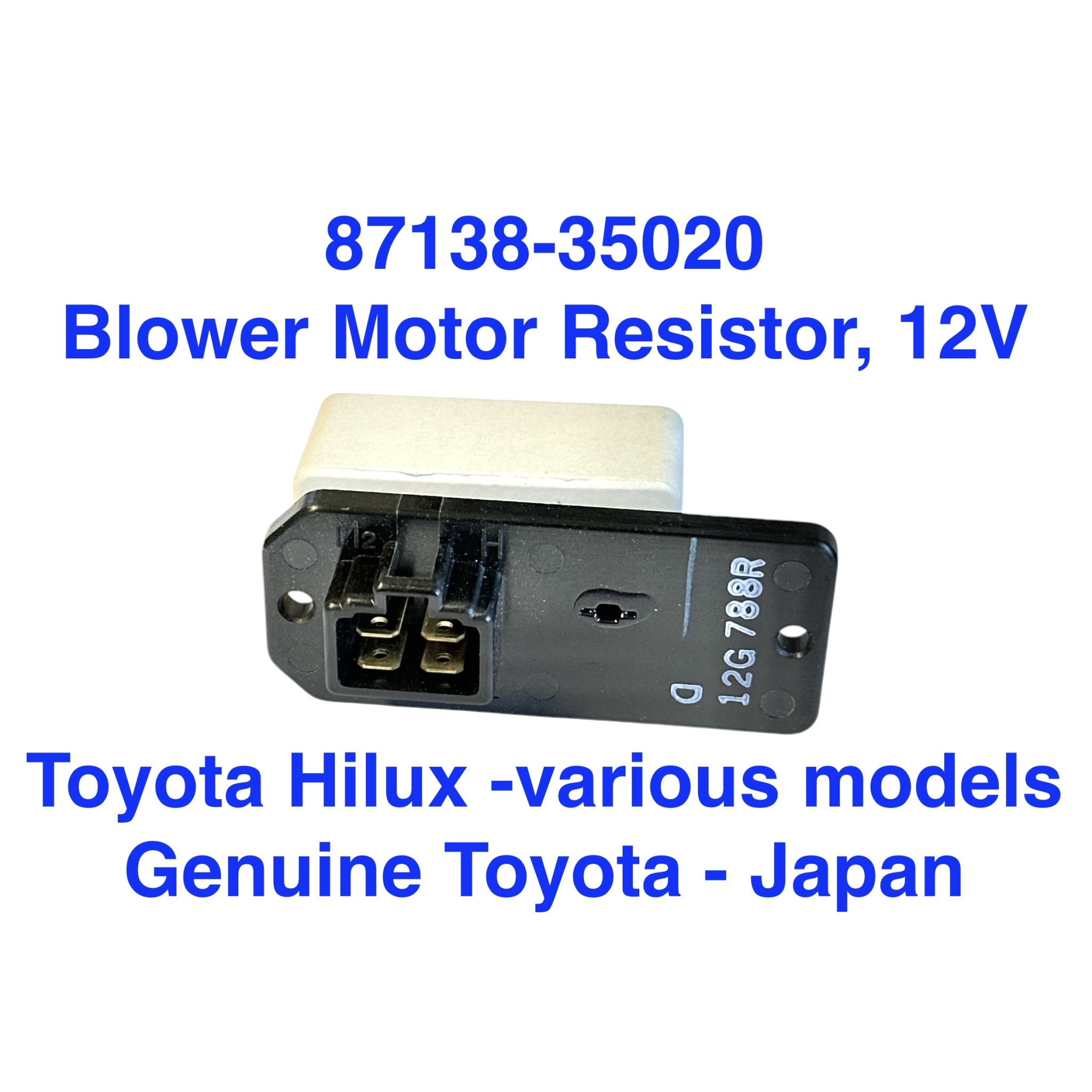 Blower Motor Resistor, 12V - Toyota Hilux - various models - 87138-35020