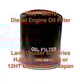 Oil Filter - Land Cruiser 60 Series HJ60 & HJ61 w/2H or 12HT Diesel Engine
