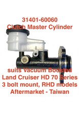 Master Cylinder, Clutch (Boosted) - Land Cruiser PZJ, HZJ70, HZJ73, HZJ77, also fits BJ73, BJ74 (RHD) (3 bolt) - 31401-60060 AM