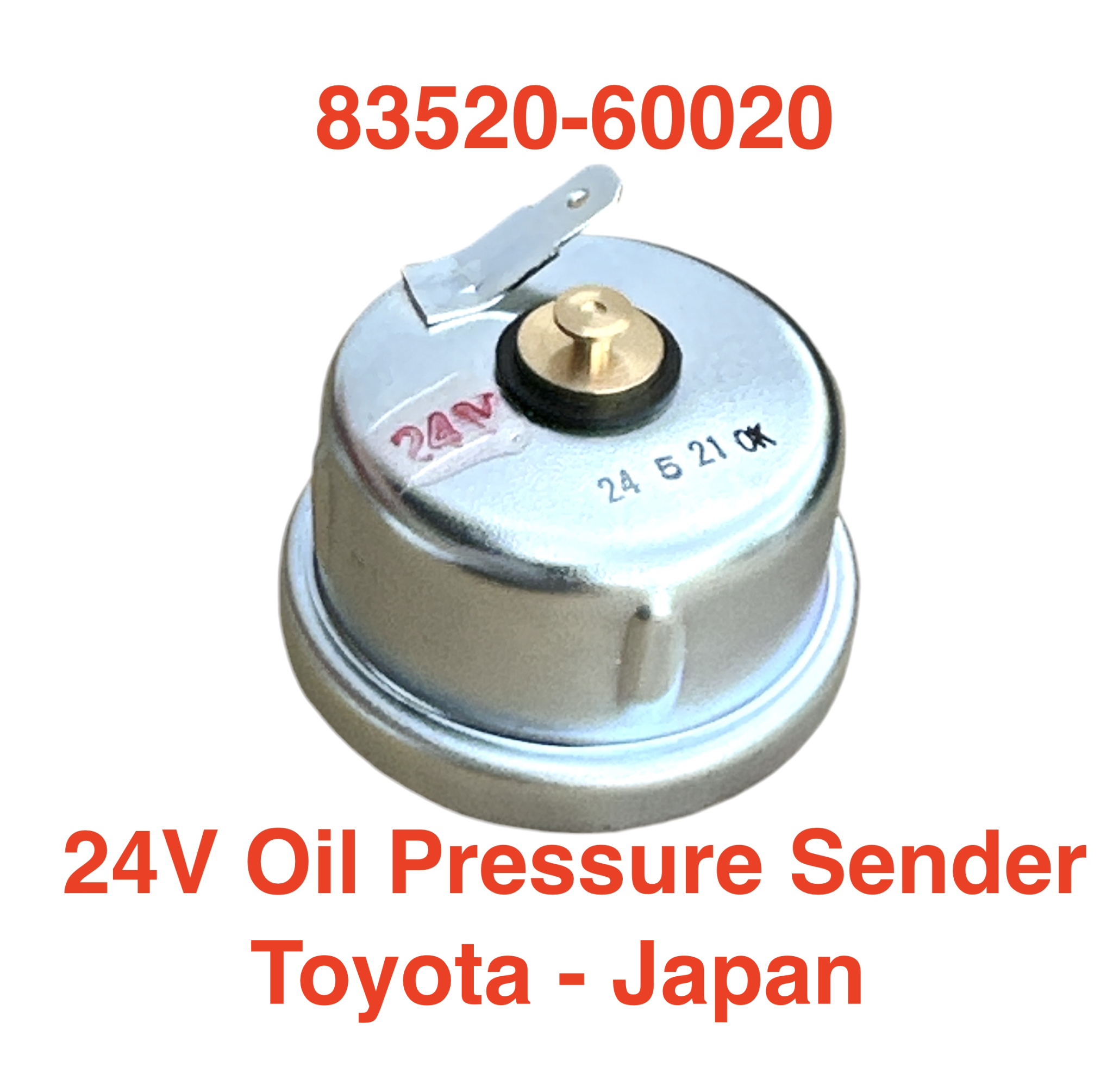 24V Oil Pressure Sender (gauge) - Land Cruiser BJ42 (3B), HJ60 (2H), HJ61 (12HT), HZJ73 (1HZ), HZJ77, PZJ7x (1PZ) & others - 83520-60020