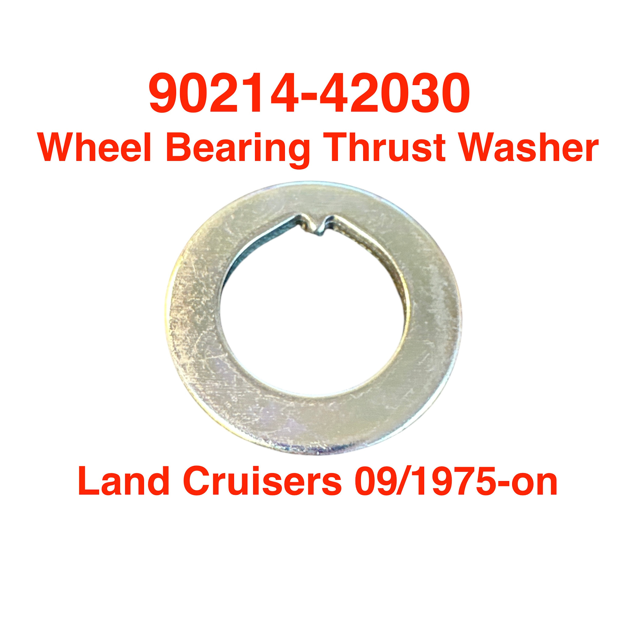 Thrust/Claw Lock Washer, Spindle Bearing, Front Outer - Land Cruiser 09/1975-on - 90214-42030