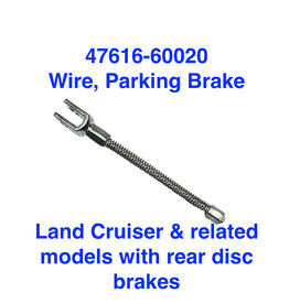 Wire / Cable,  Parking Brake (in drum) - Land Cruiser 70 & 80 Series - 47616-60020