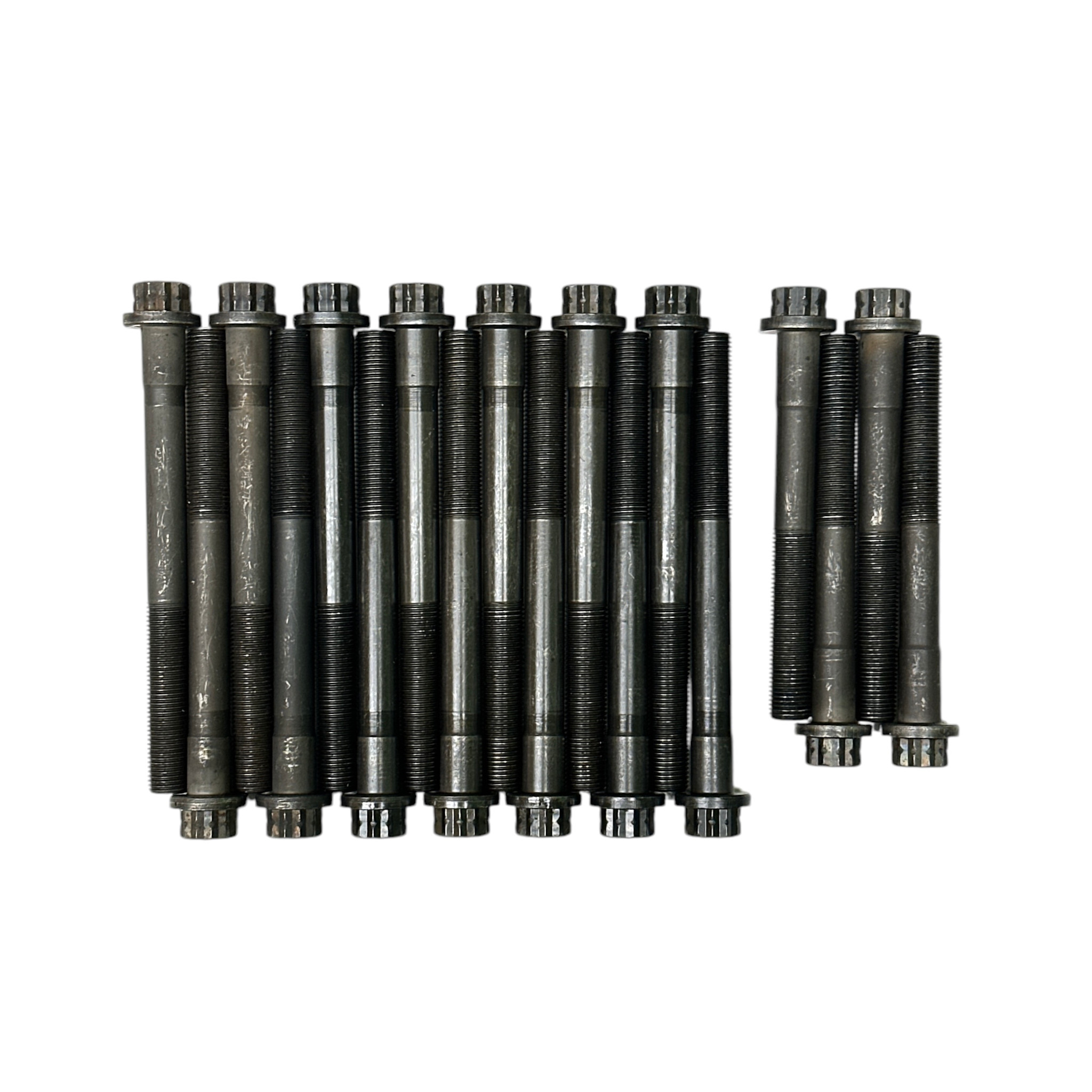 Bolts, Cylinder Head (Set) - Toyota 2LTII, 2LTE, 3L (18 pcs)  - 90910-02080 (14) & 90910-90981 (4) - OEM