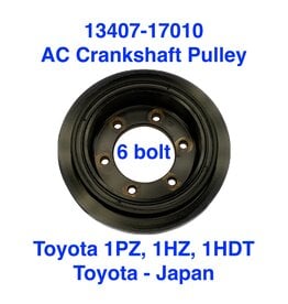 AC Belt Pulley 1HZ, 1HDT - Crankshaft Pulley No. 2 13407-17010